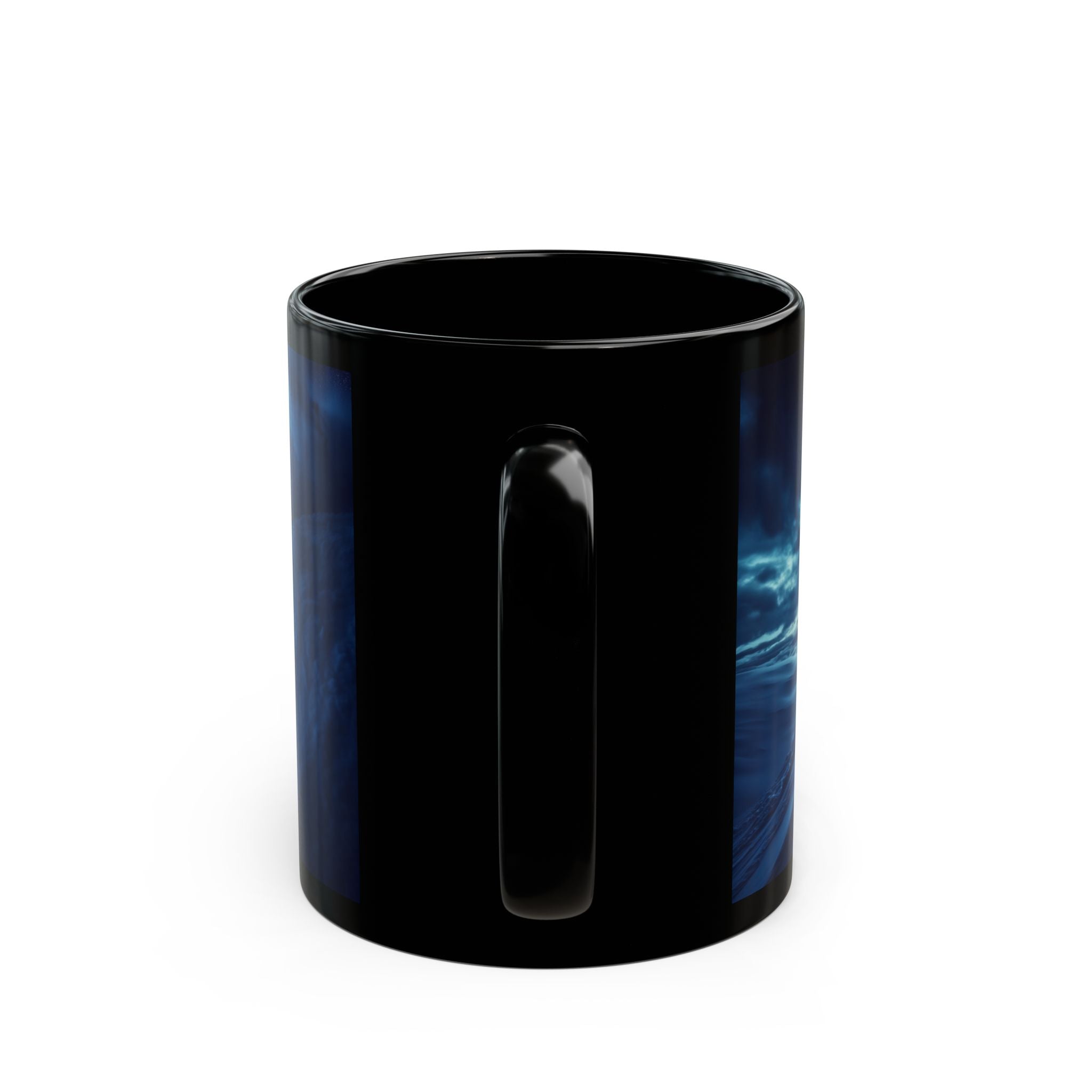 On The Edge of Sundown Black Mug (11oz, 15oz) - Snowmobile - DC0251
